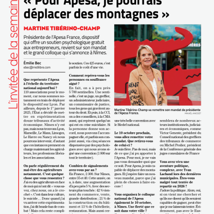 Article Midi Libre du 6 octobre 2025
